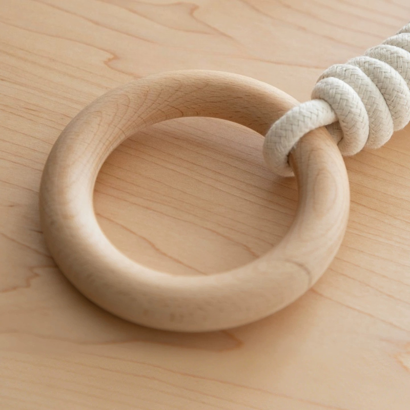 Gymnastic Ring Wood - 침대 걸이 링, 홈 트레이닝, 피트니스